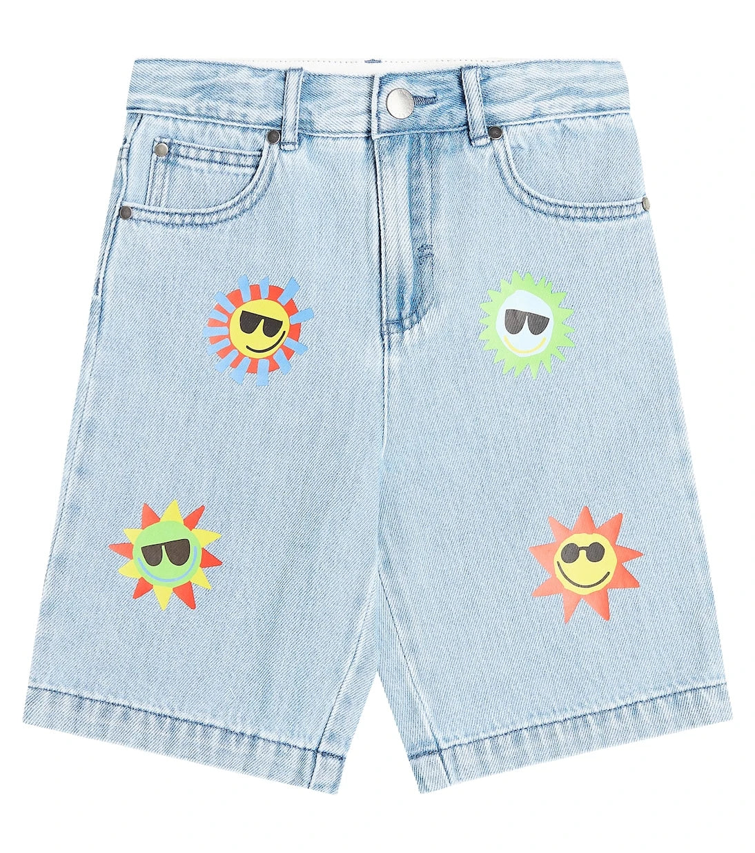 Stella McCartney Kids - Embroidered denim shorts