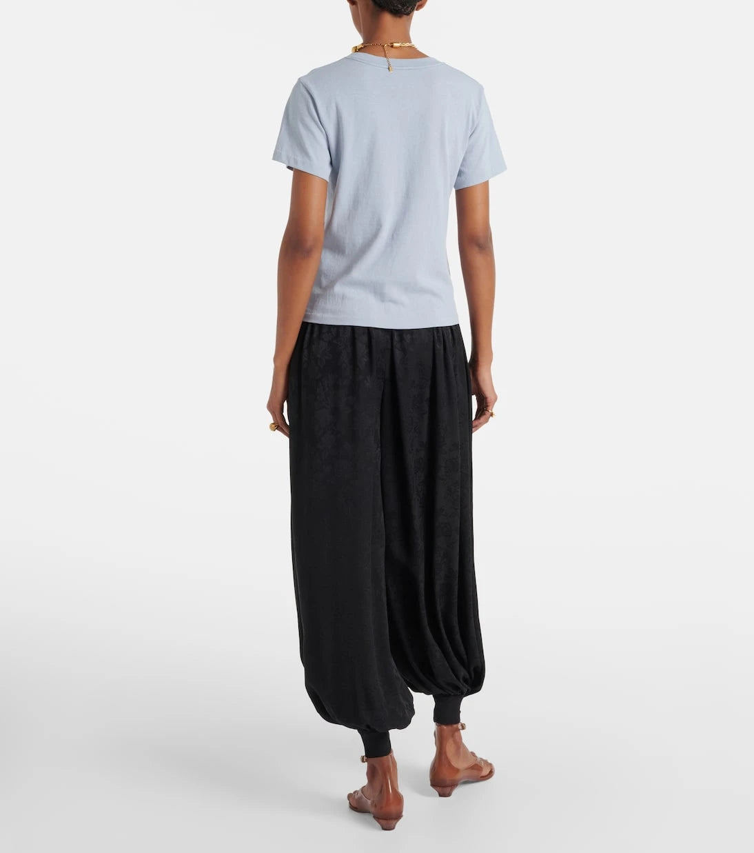 Chloé - تي شيرت من جيرسيه القطن المطبوع