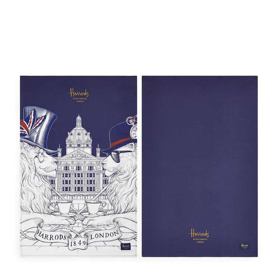 Set of 2 Tea Towels NAVY