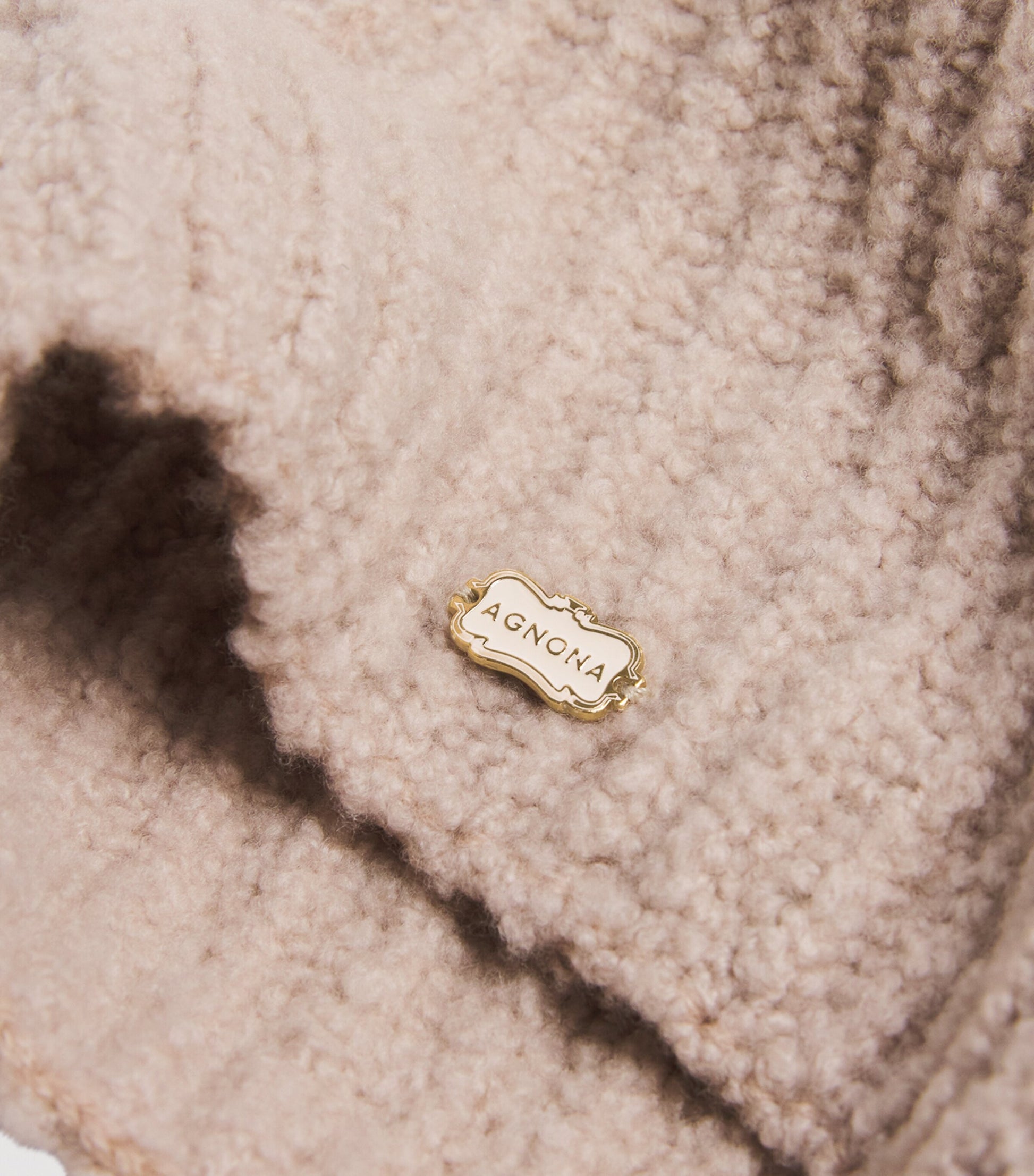 Agnona Beige Cashmere Ribbed Balaclava