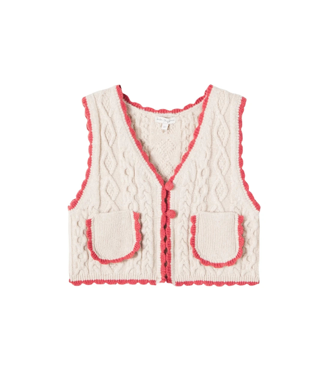 Bebe Organic - Sienna cable-knit wool-blend vest