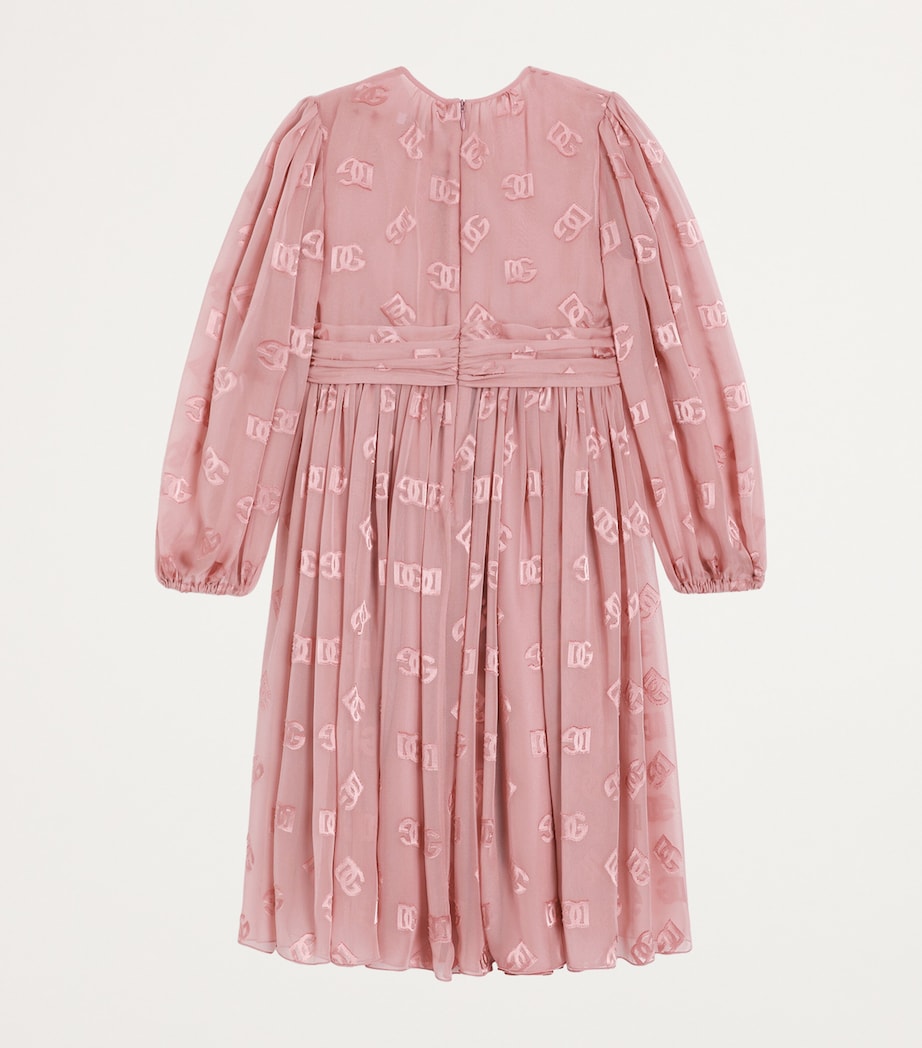 Dolce & Gabbana Kids Satin DG Logo Dress (8-12+ Years)