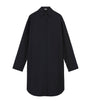 Silk Anagram-Detail Shirt Dress BLACK