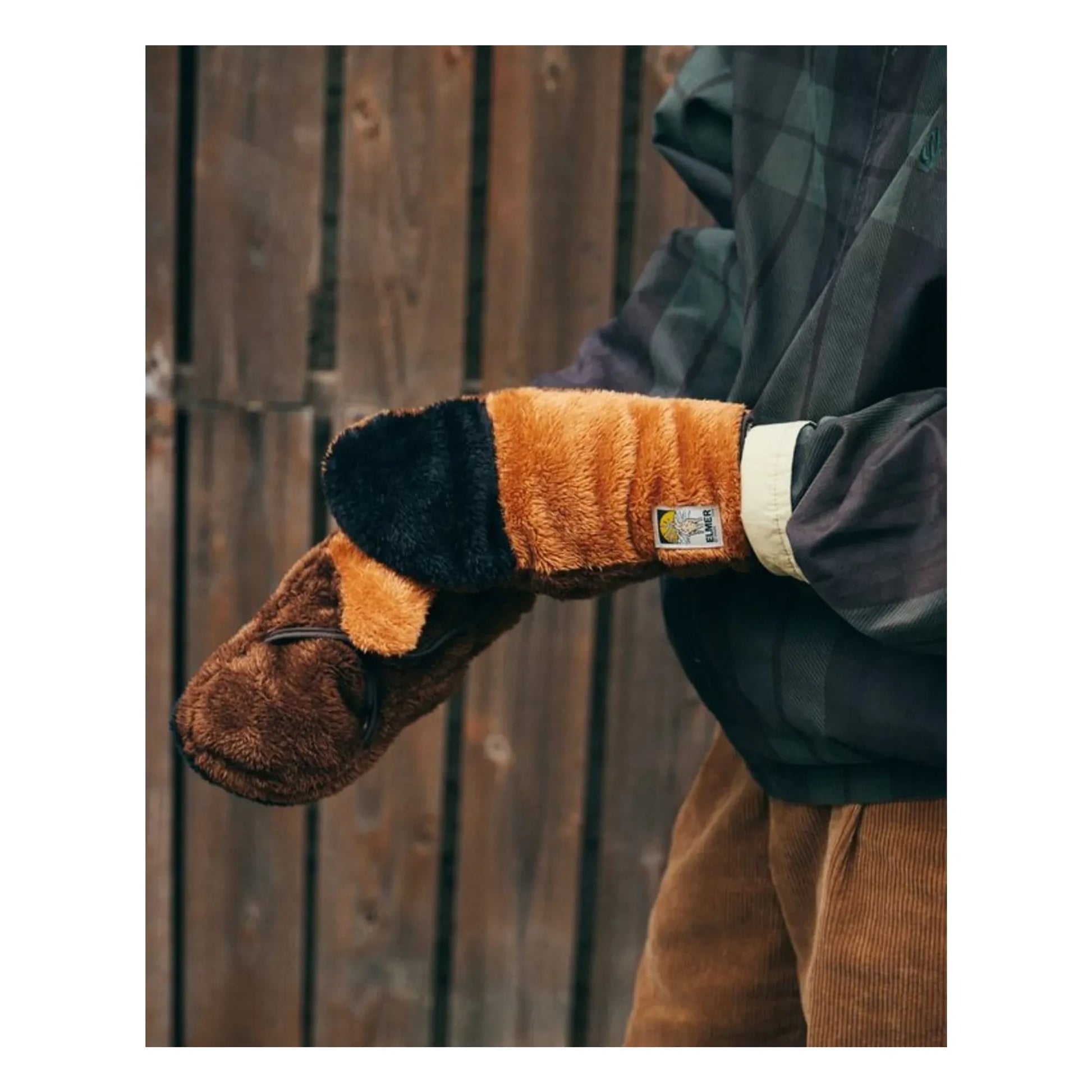 Elmer by Swany - Cuddly Cub mittens | Brick red