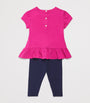 Ralph Lauren Kids Polo Bear Top and Leggings Set (3-24 Months)