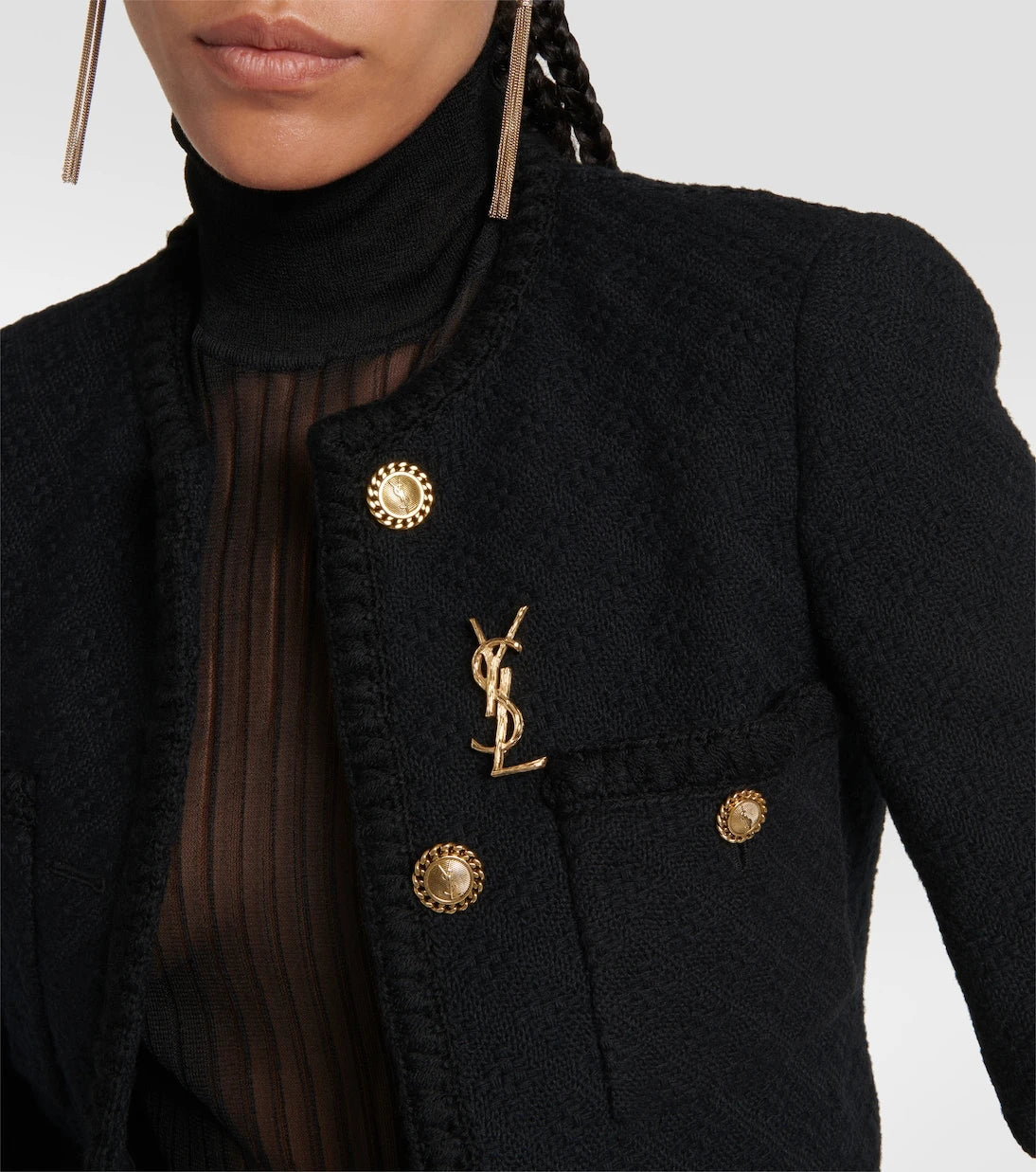 Saint Laurent - Monogram brooch