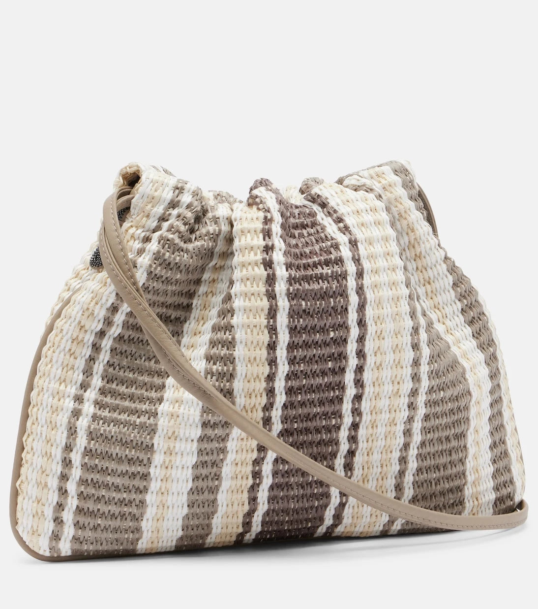 Brunello Cucinelli - Mellow Small striped crossbody bag