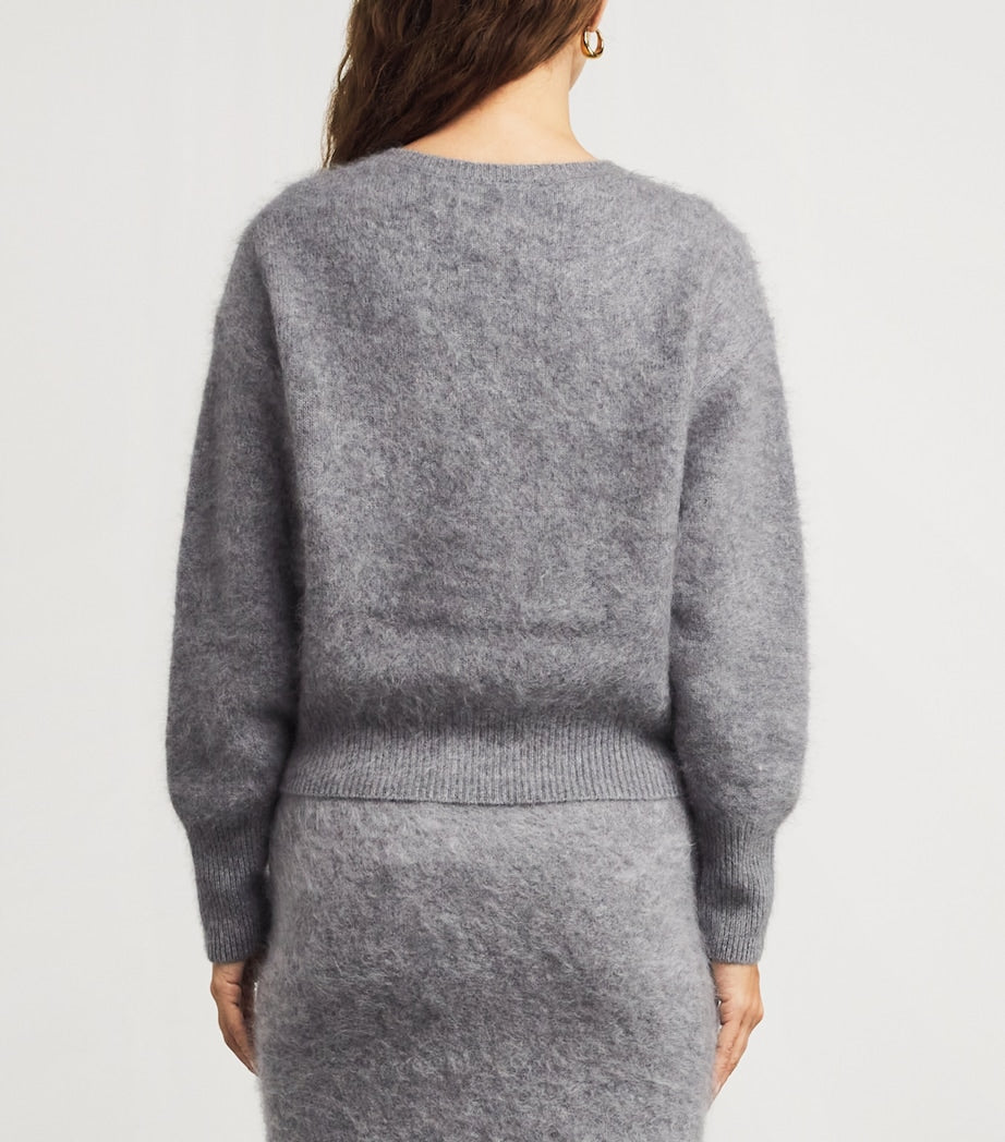 Almada Label Grey Brushed Cashmere Coco Cardigan