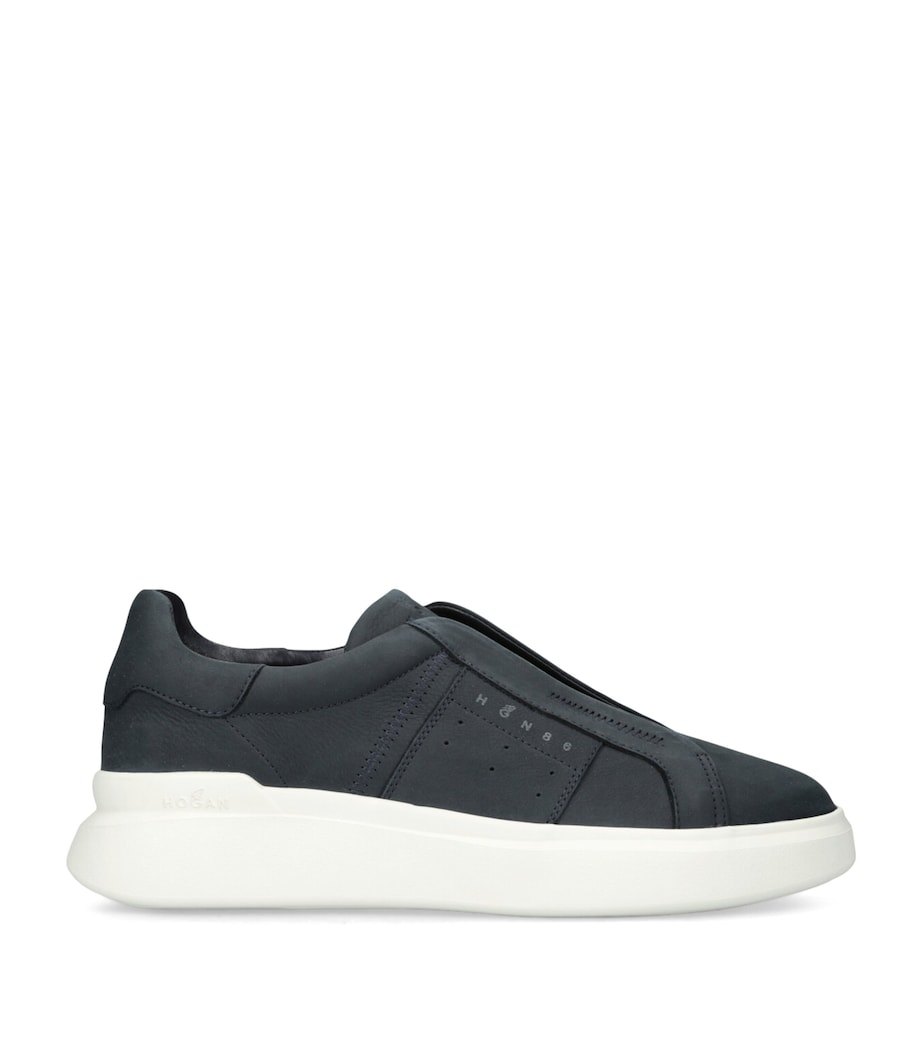 Suede Slip-On Sneakers NAVY