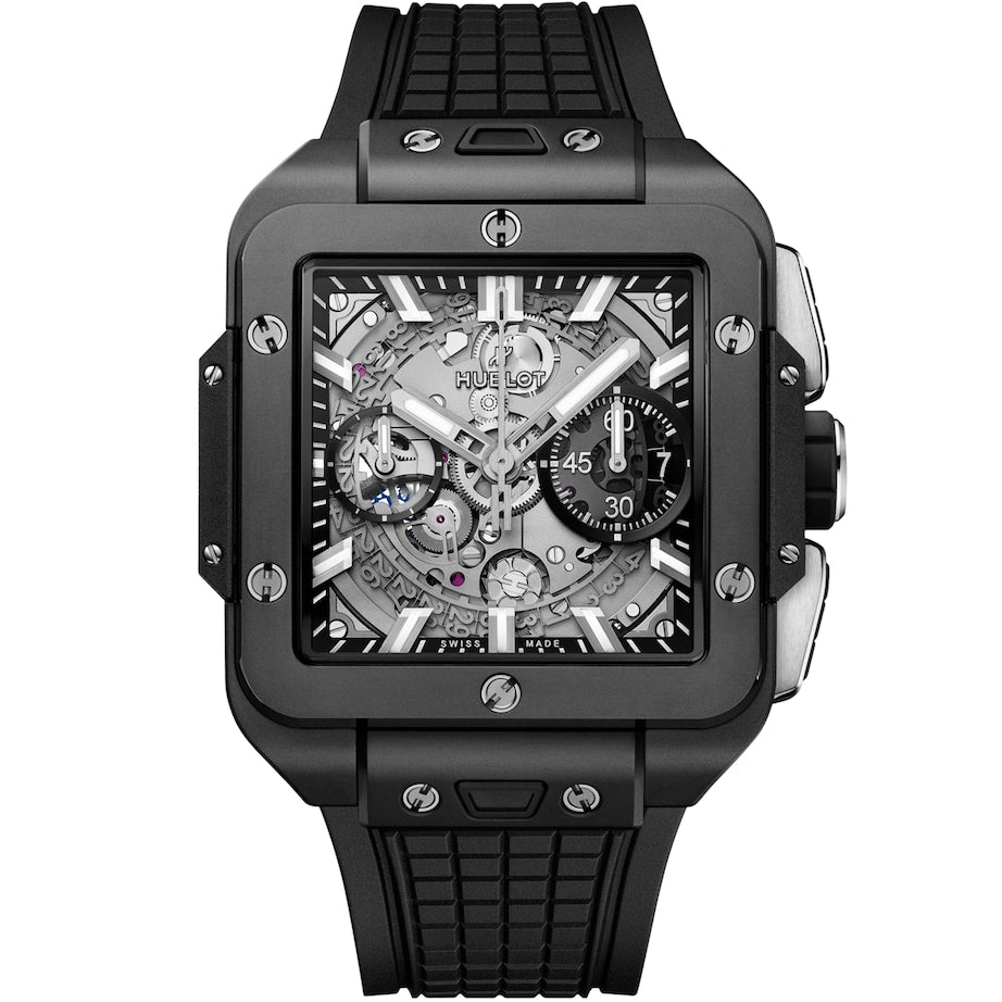 Ceramic Square Bang Unico Black Magic Watch 42mm