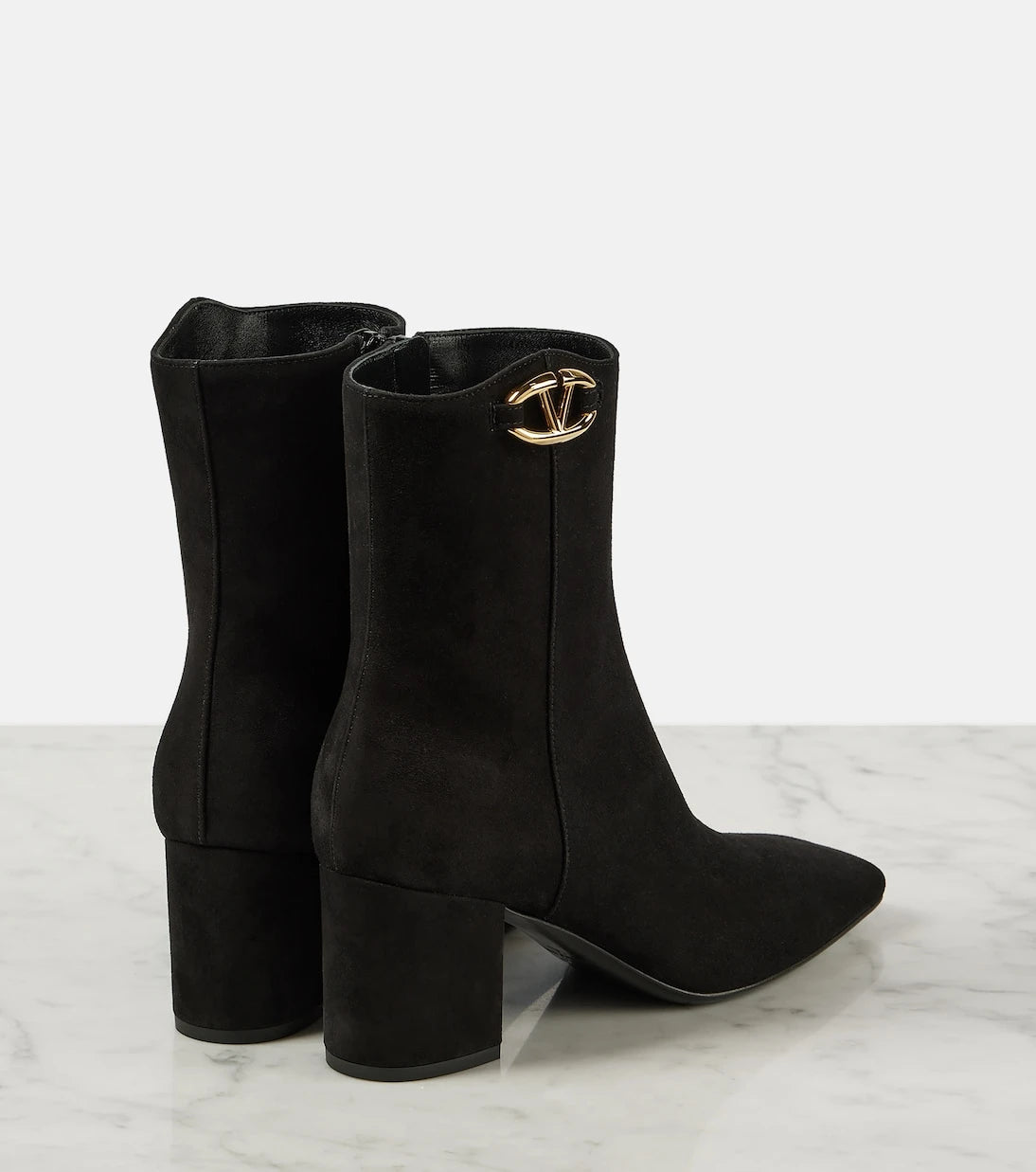 Valentino Garavani - VLogo The Bold Edition suede booties