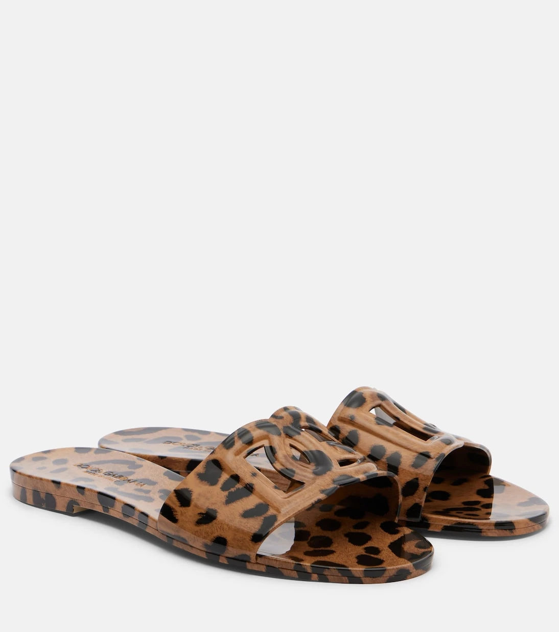 Dolce&Gabbana - DG leopard-print slides
