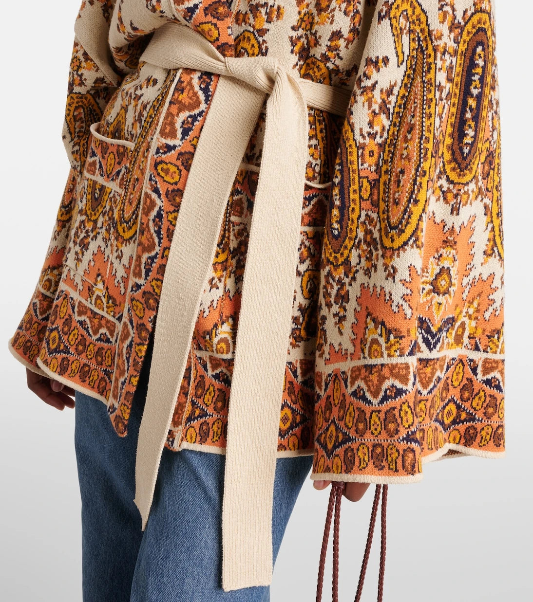 Etro - كارديجان من مزيج القطن الجاكار ملفوف
