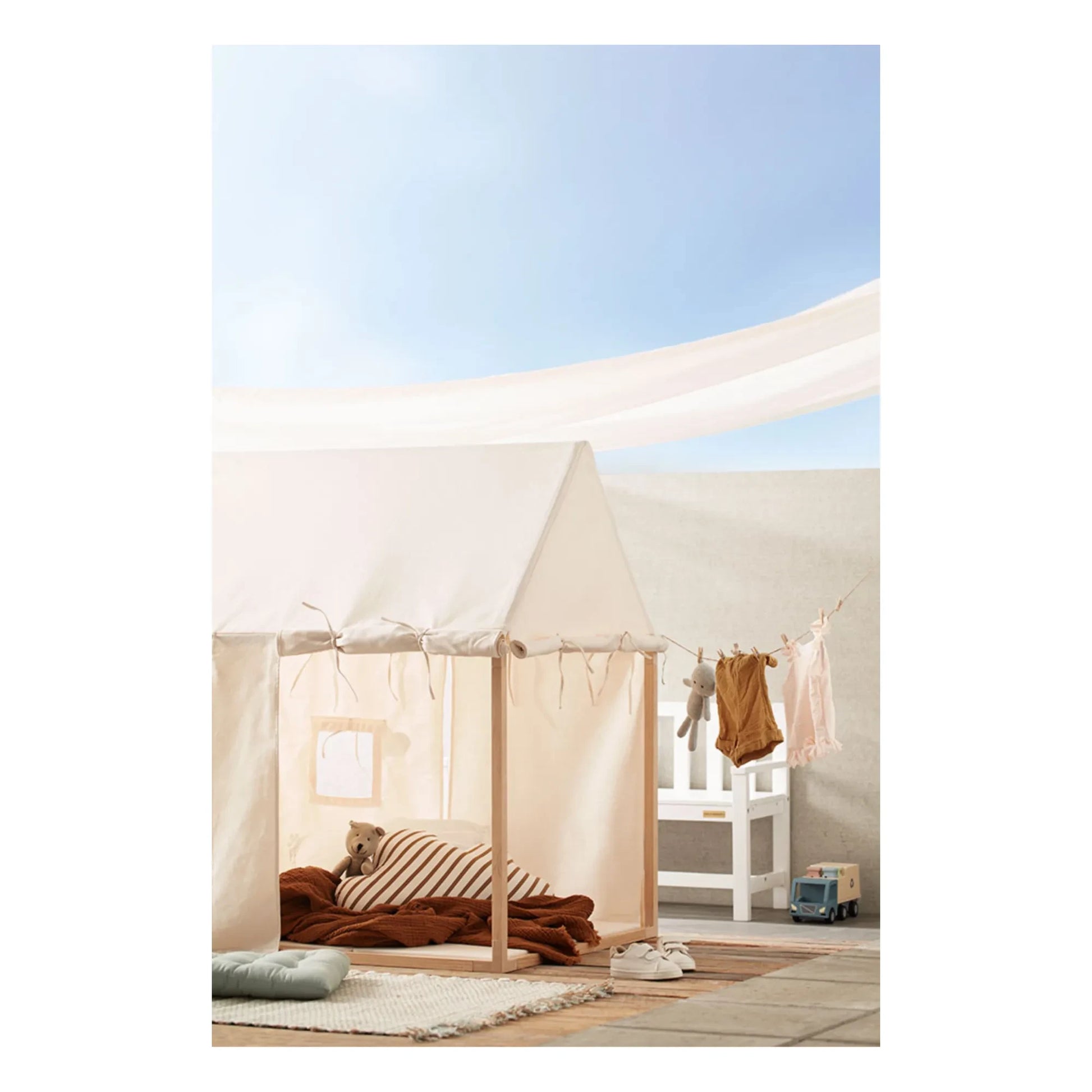 Kid's Concept - Cotton and Wood House | Off white