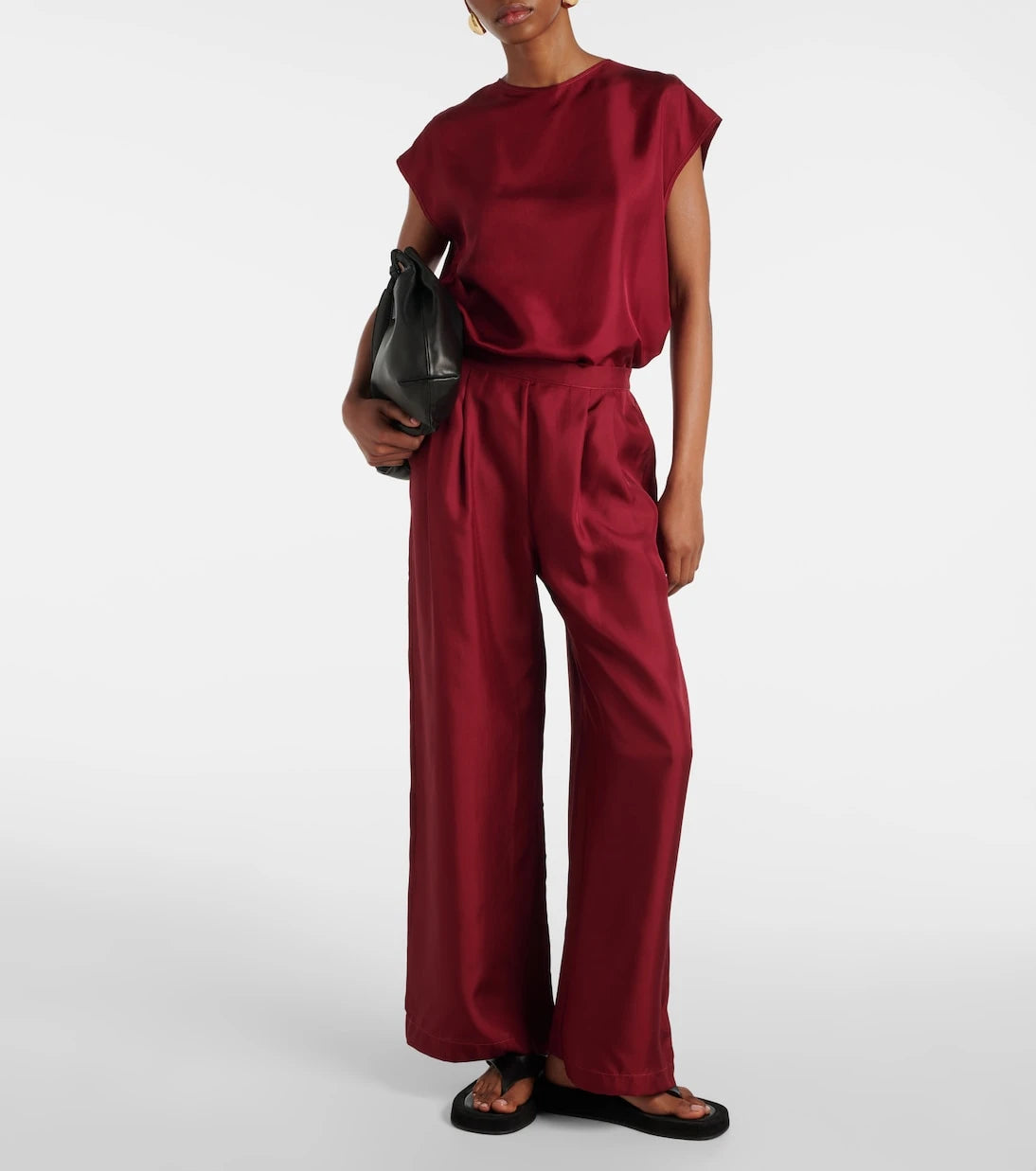 Asceno - Isola silk twill palazzo pants