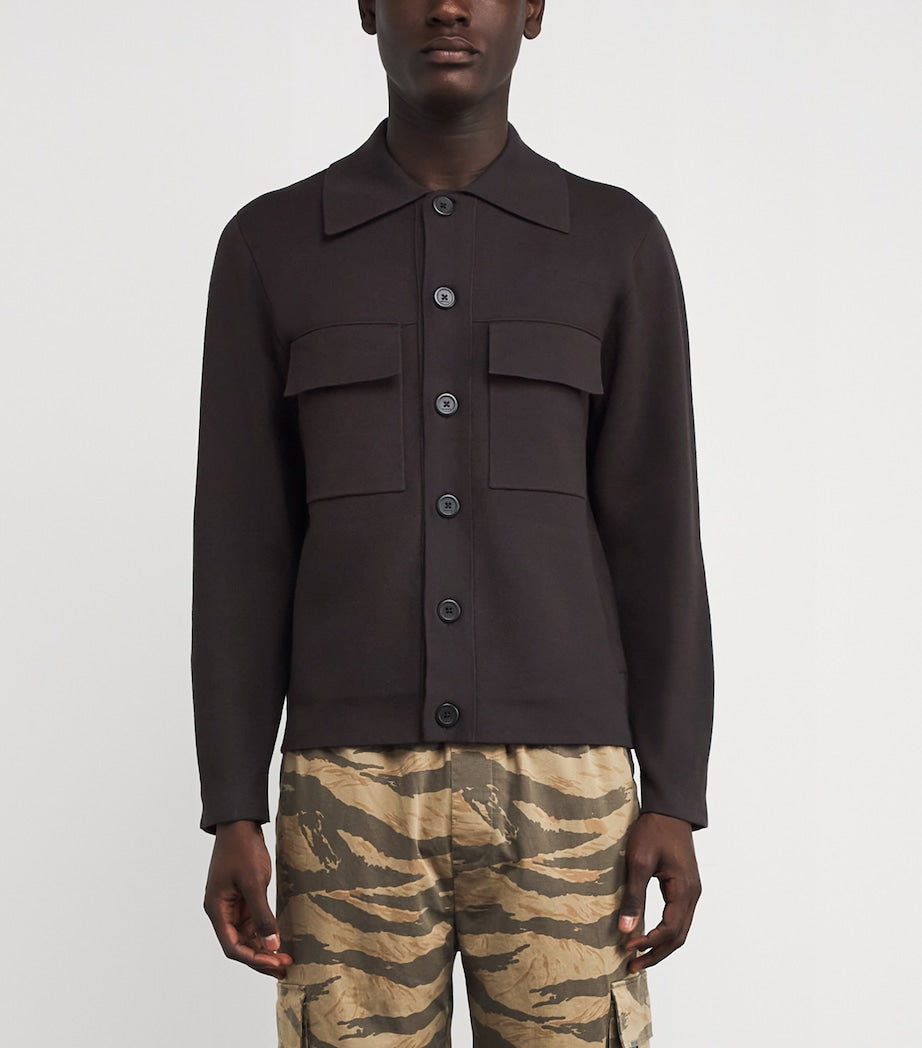 Brown Milano Knit Overshirt