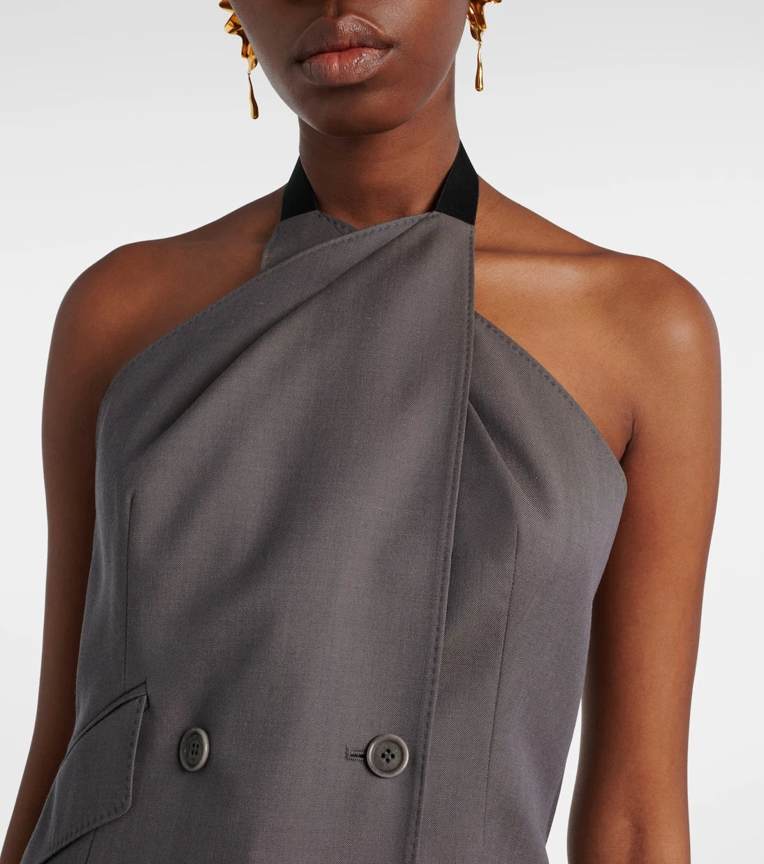 Max Mara - Cali halterneck virgin wool vest