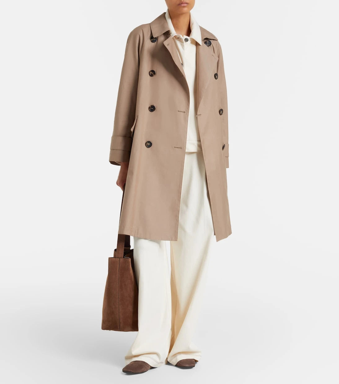 Max Mara - Medium suede bucket bag