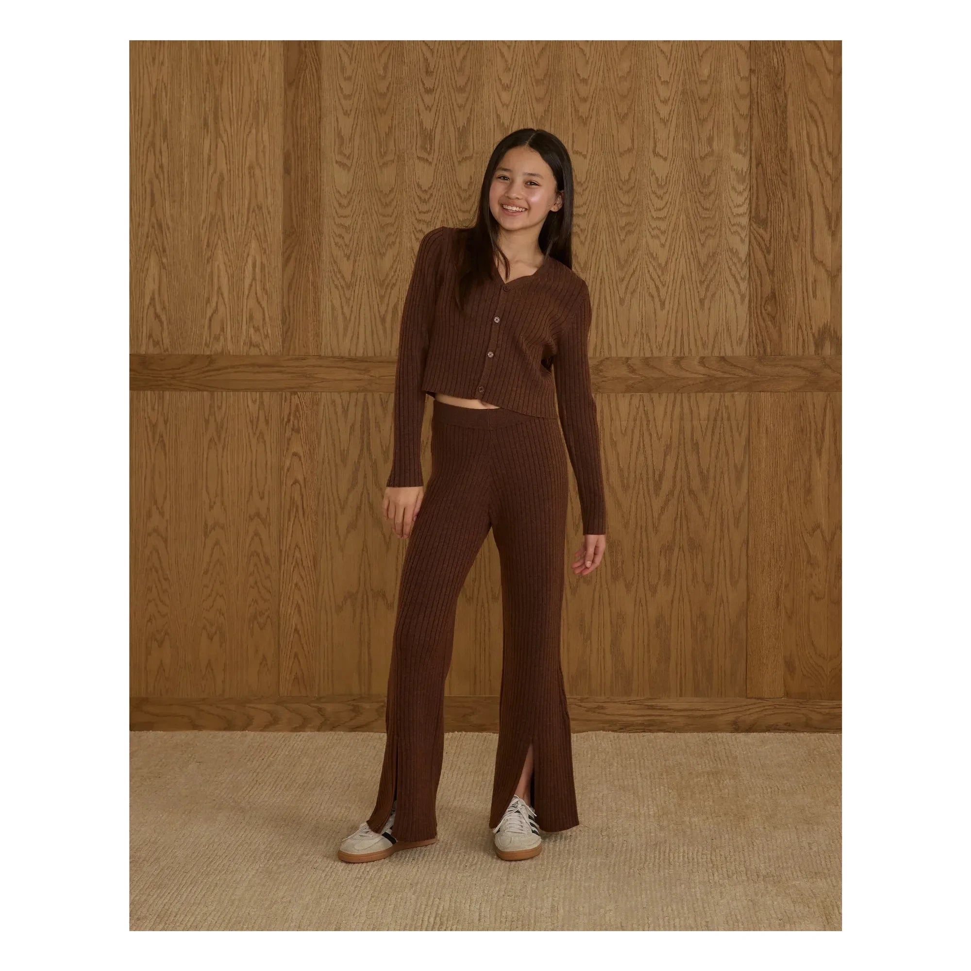 Rylee + Cru - Ribbed Knit Vest | Brown