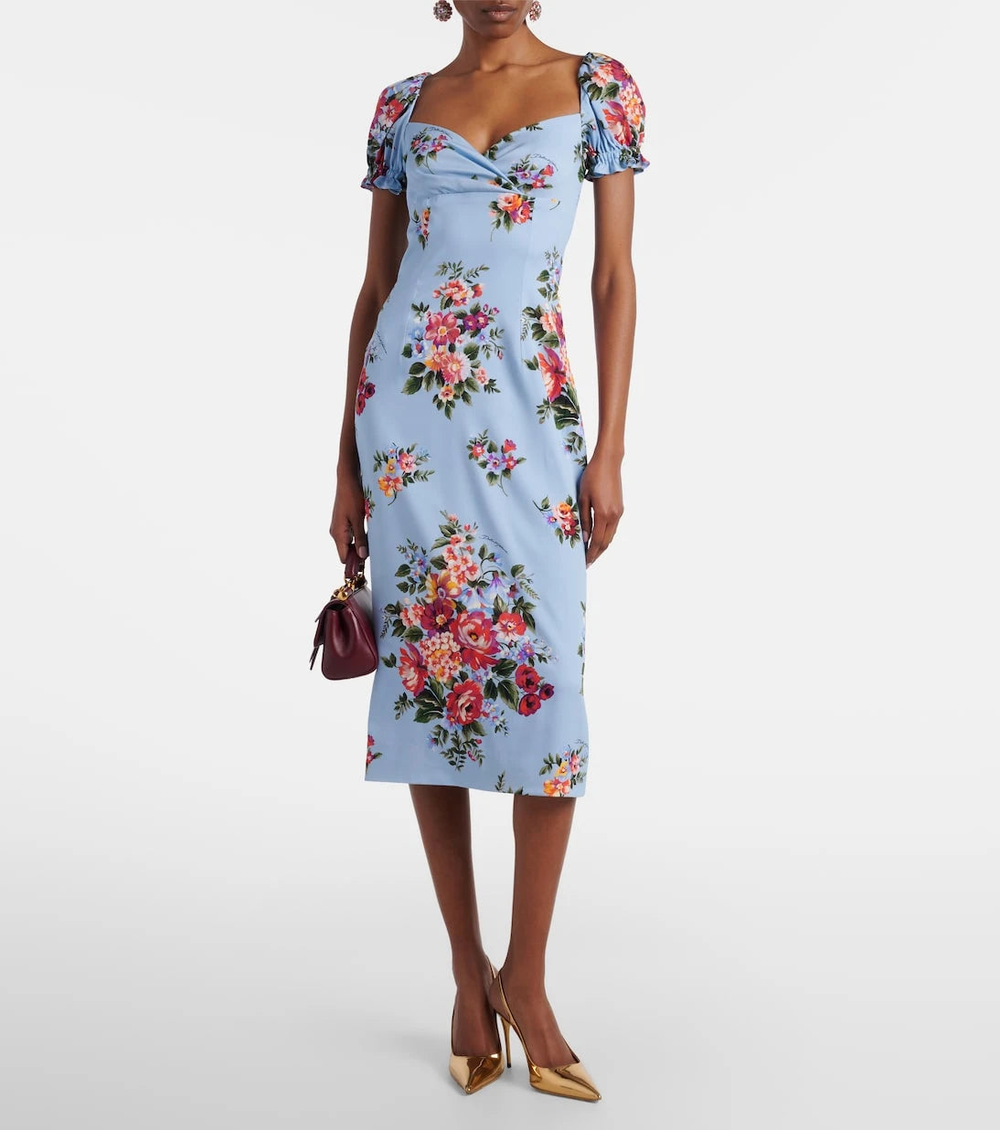 Dolce&Gabbana - Floral silk-blend midi dress
