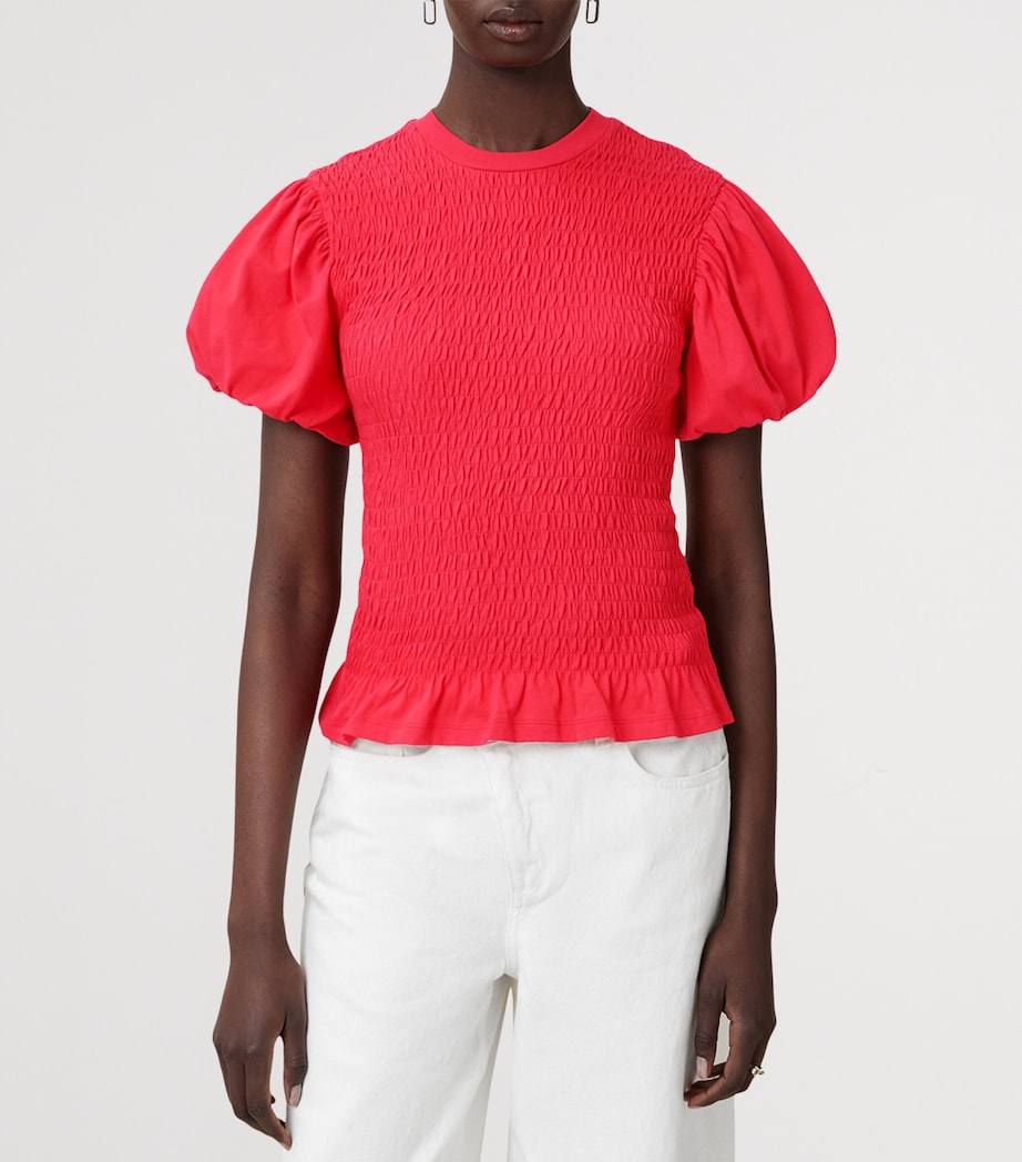 Smocked Dael Top CRIMSON RED