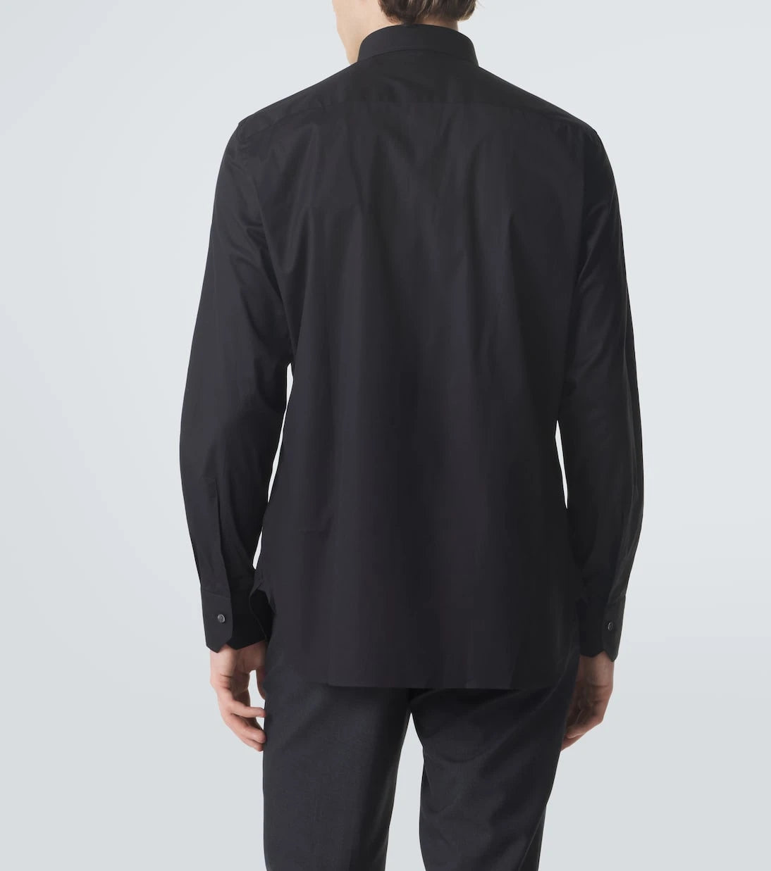 Zegna - قميص بوبلين من مزيج القطن