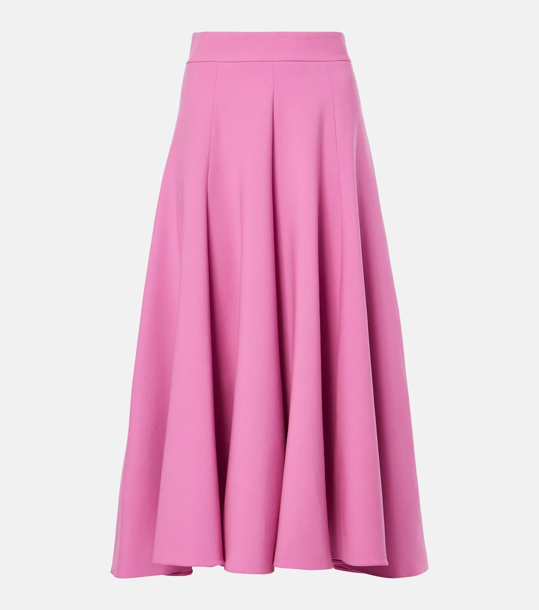 Oscar de la Renta - High-rise wool-blend midi skirt