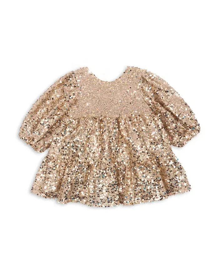 Konges Sløjd LILA SEQUINS BOW DRESS Çocuk Elbisesi