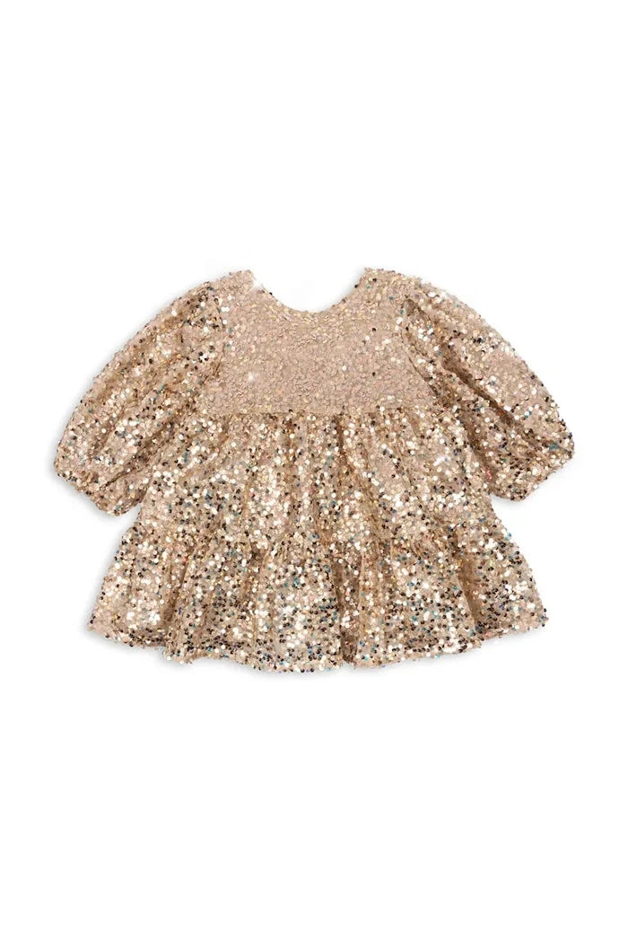 Детска рокля Konges Sløjd LILA SEQUINS BOW DRESS