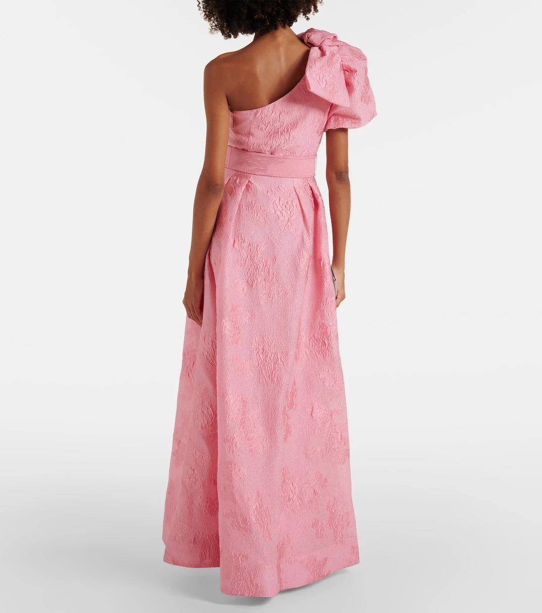 Rebecca Vallance - Zelie printed one-shoulder gown
