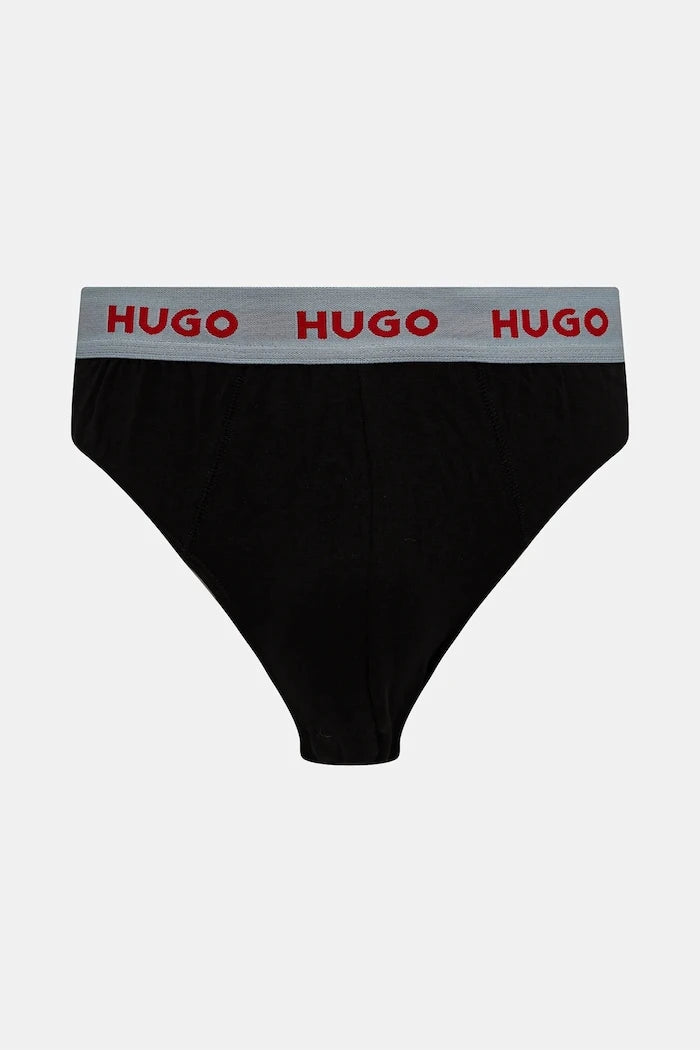 HUGO pamuklu elastan erkek slip HIPBRIEF TRIPLETPACK 3'lü