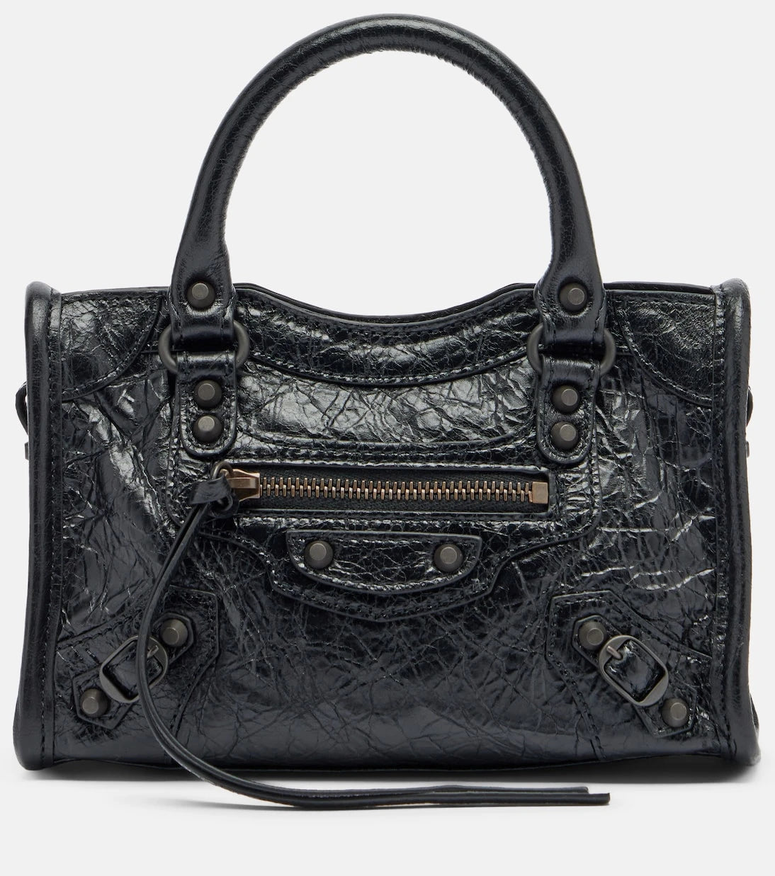 Balenciaga - حقيبة يد علوية جلدية Le City Mini