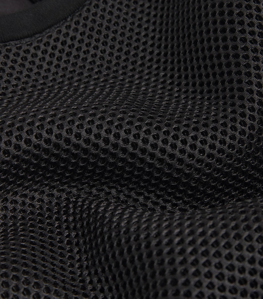 Max Mara Black Mesh Jersey Mini Dress