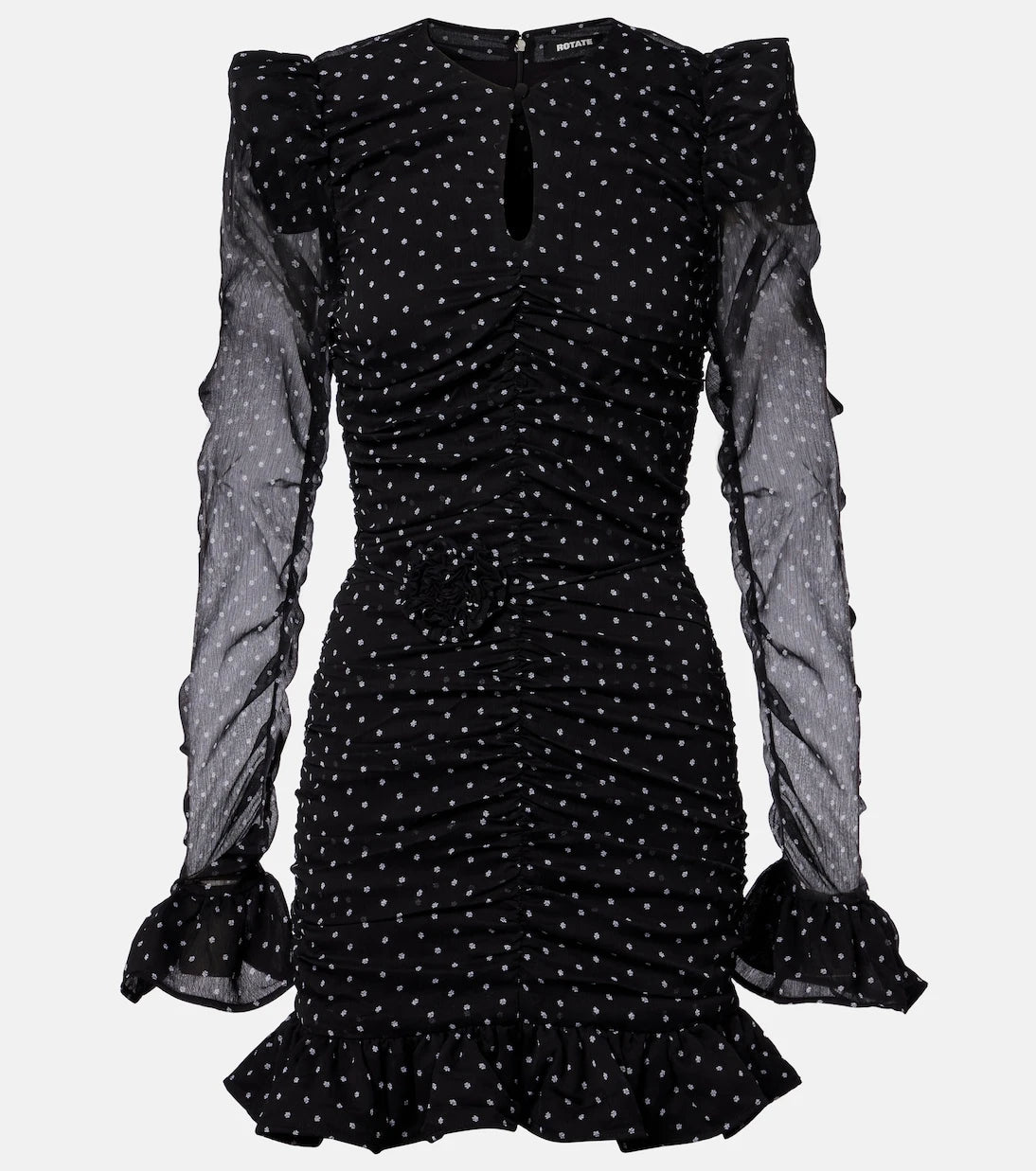 Rotate - Torana polka-dot ruched minidress