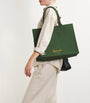 Green Large Cotton Logo Tote Bag