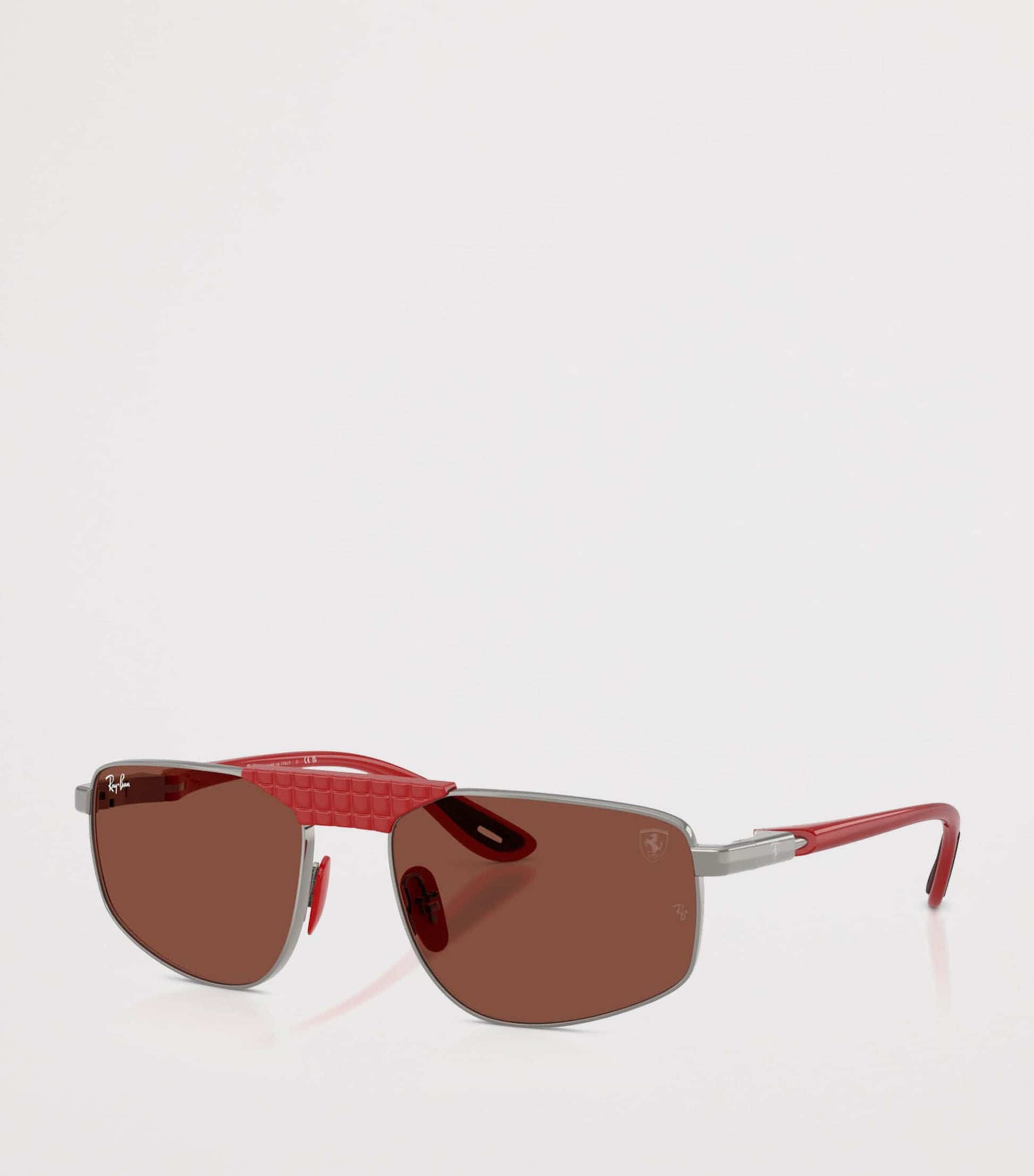 Ray-Ban Silver x Scuderia Ferrari RB3776M Irregular Sunglasses