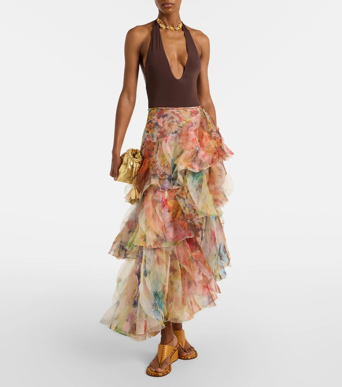 Zimmermann - Luna halterneck open-back bodysuit