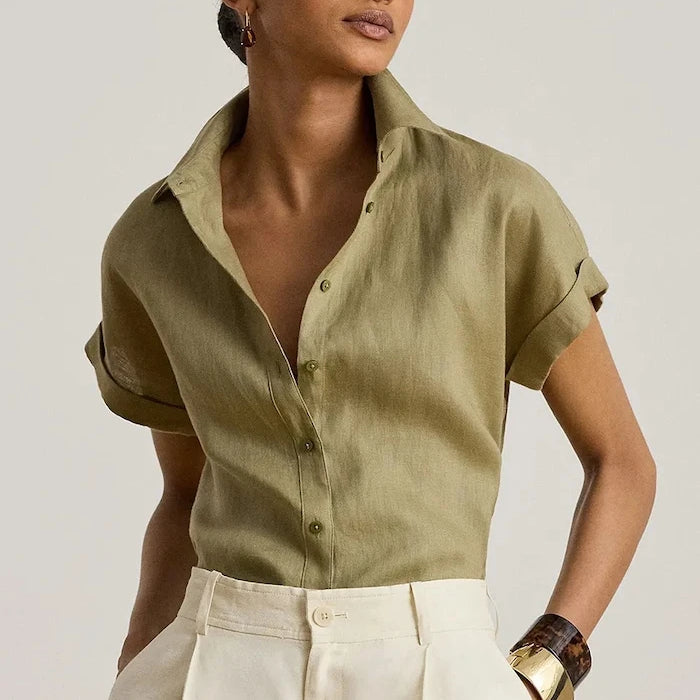 Lauren Ralph Lauren kadın keten gömlek