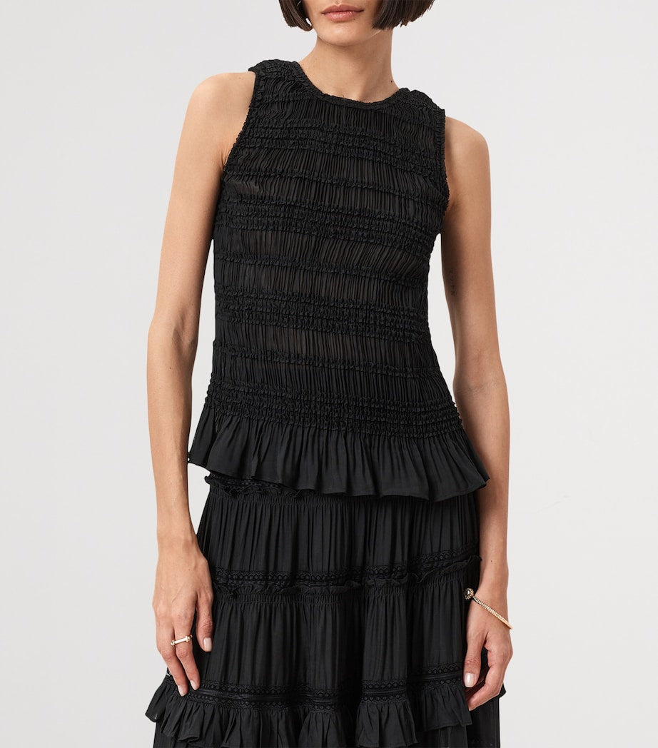Shirred Marion Sleeveless Top
