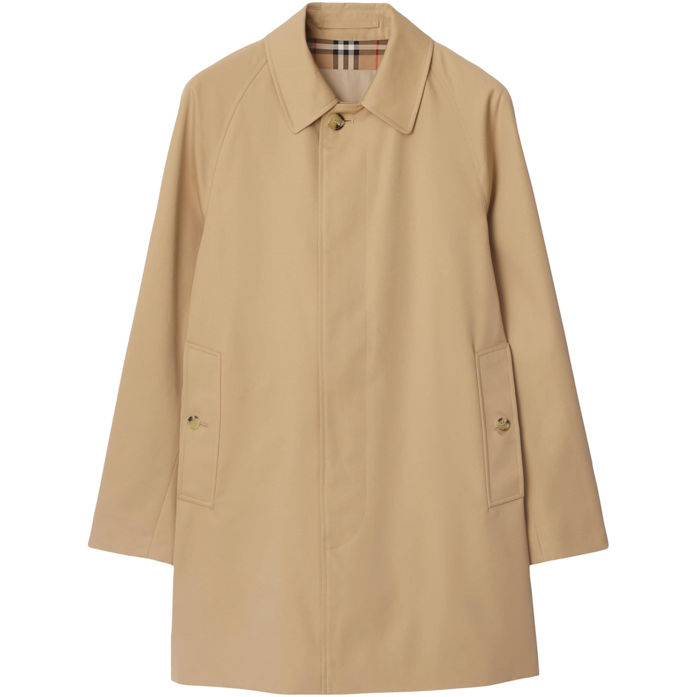 Burberry Yellow Cotton Camden Heritage Short Car Coat