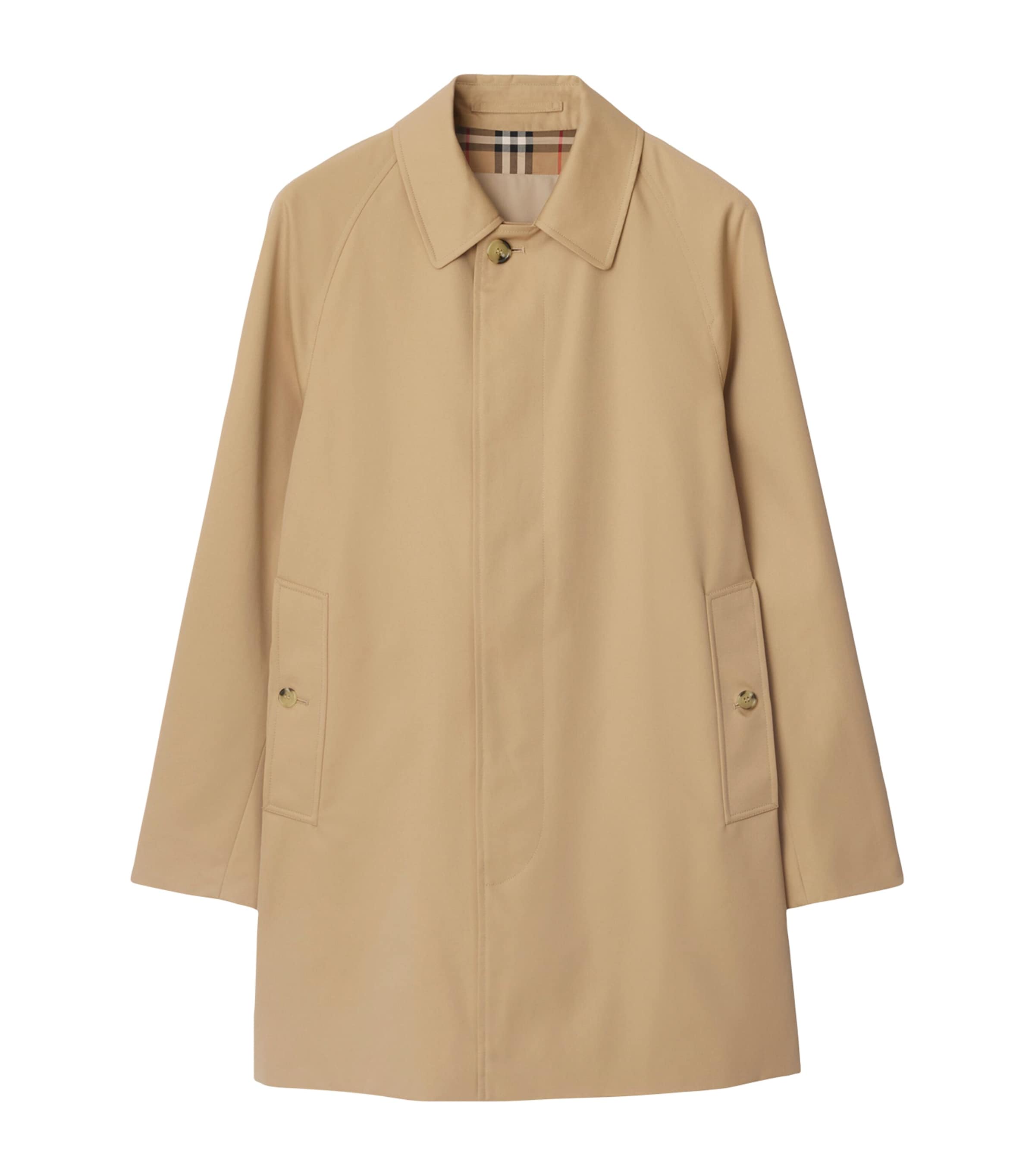 Burberry Yellow Cotton Camden Heritage Short Car Coat