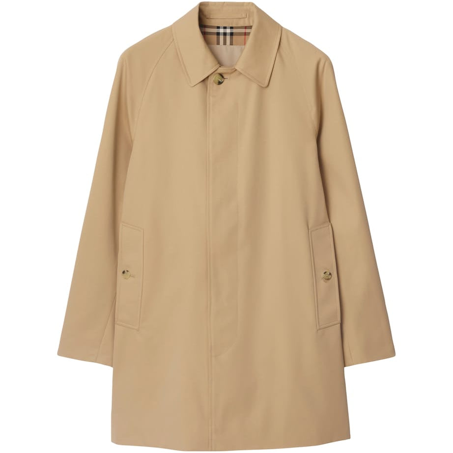 Burberry Yellow Cotton Camden Heritage Short Car Coat