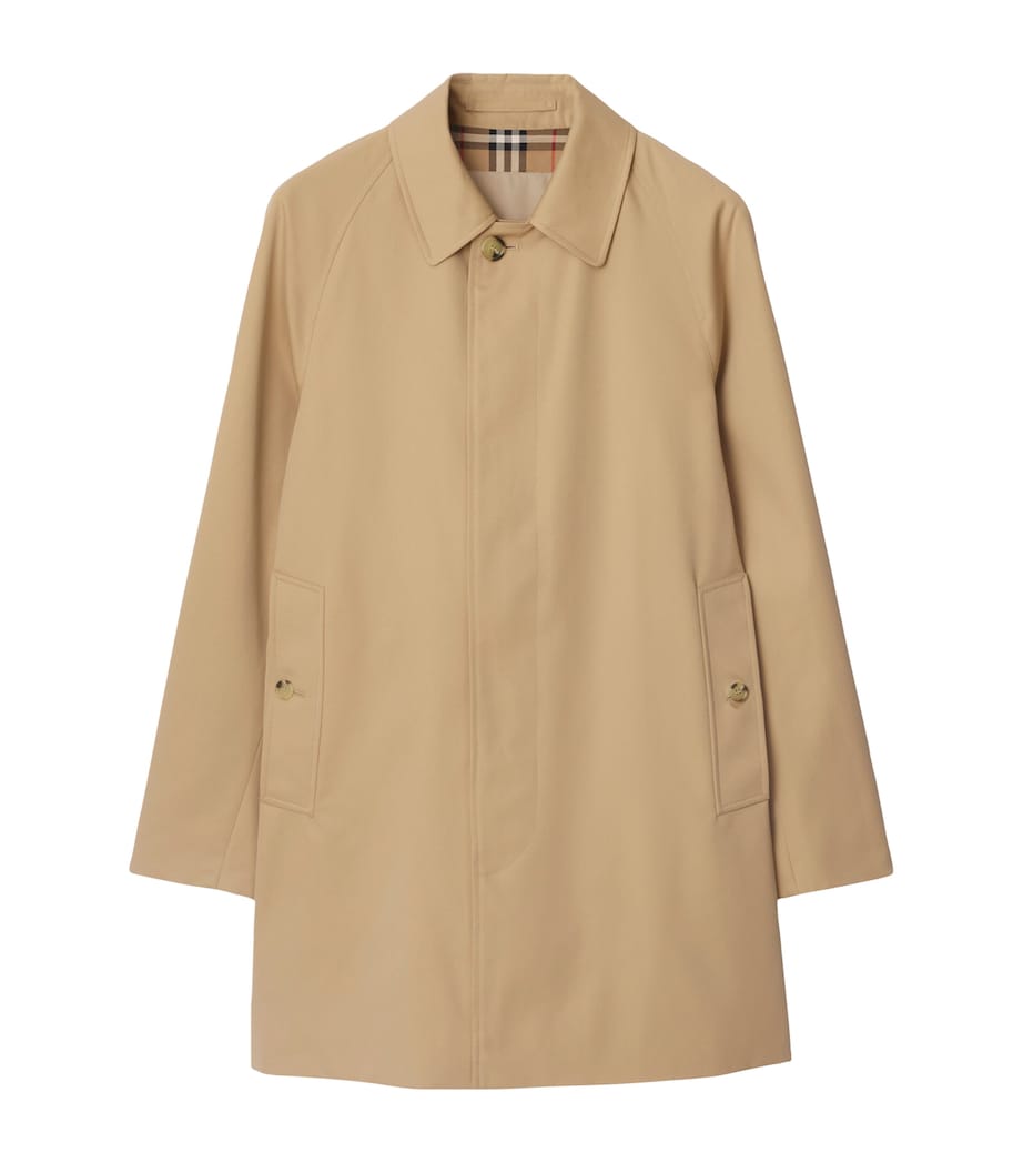 Burberry Yellow Cotton Camden Heritage Short Car Coat