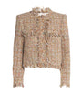 Cinq A Sept Beige Bouclé Clarise Blazer