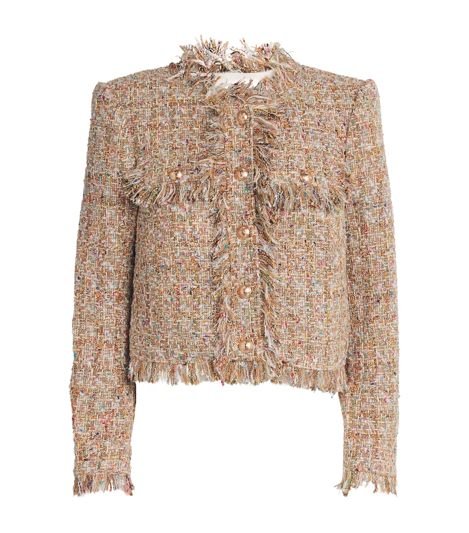 Cinq A Sept Beige Bouclé Clarise Blazer
