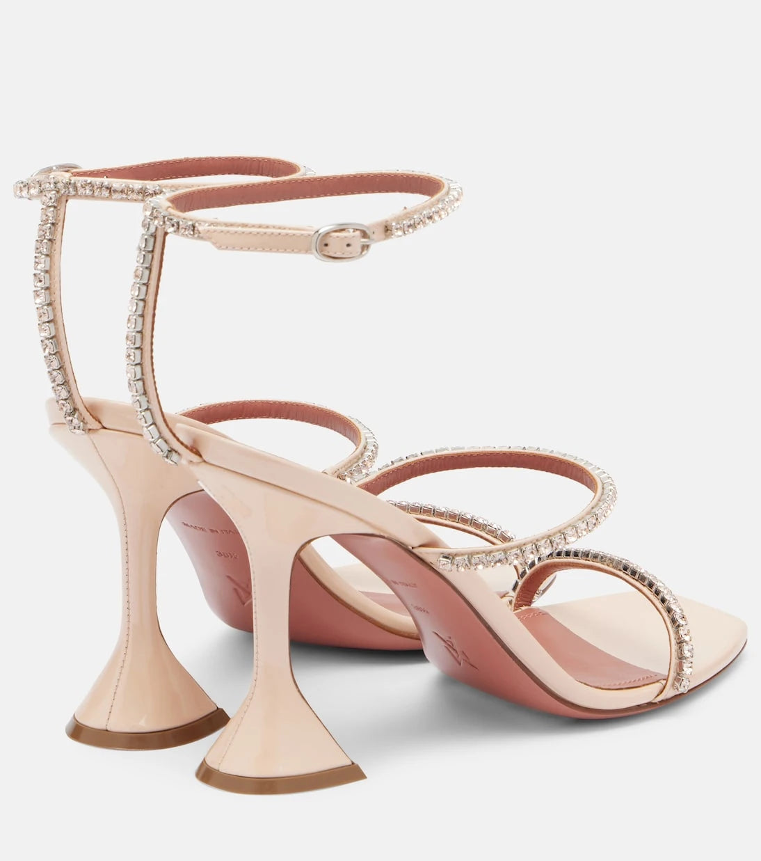 Amina Muaddi - Gilda embellished patent leather sandals