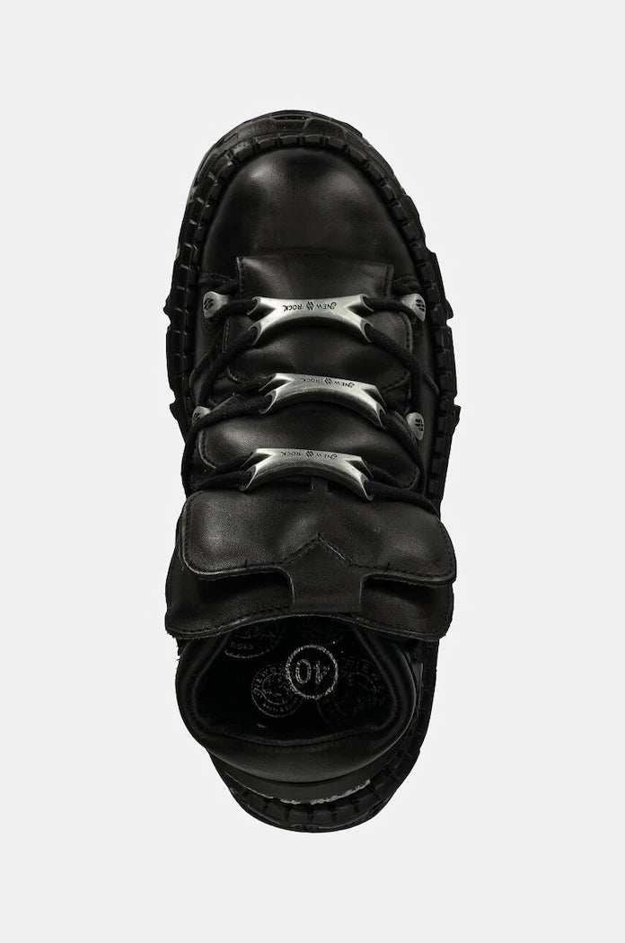 New Rock CRUST NEGRO + TANK CASCO NEGRO Deri Sneakers