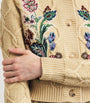 Yellow Wool-Cashmere Embroidered Cardigan