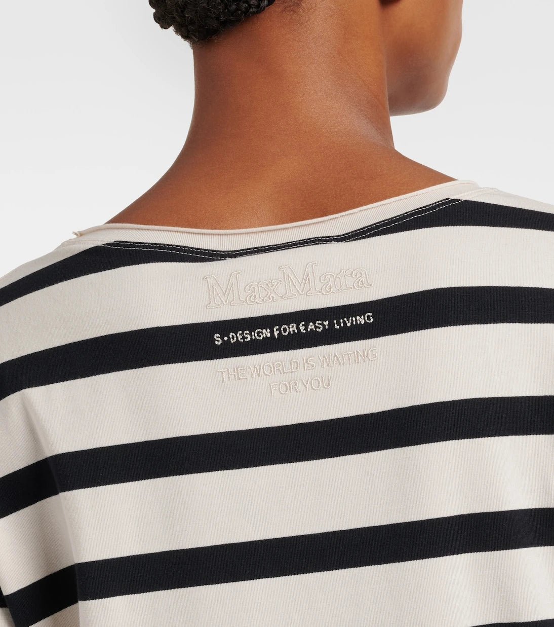 'S Max Mara - Divina striped cotton-blend jersey T-shirt