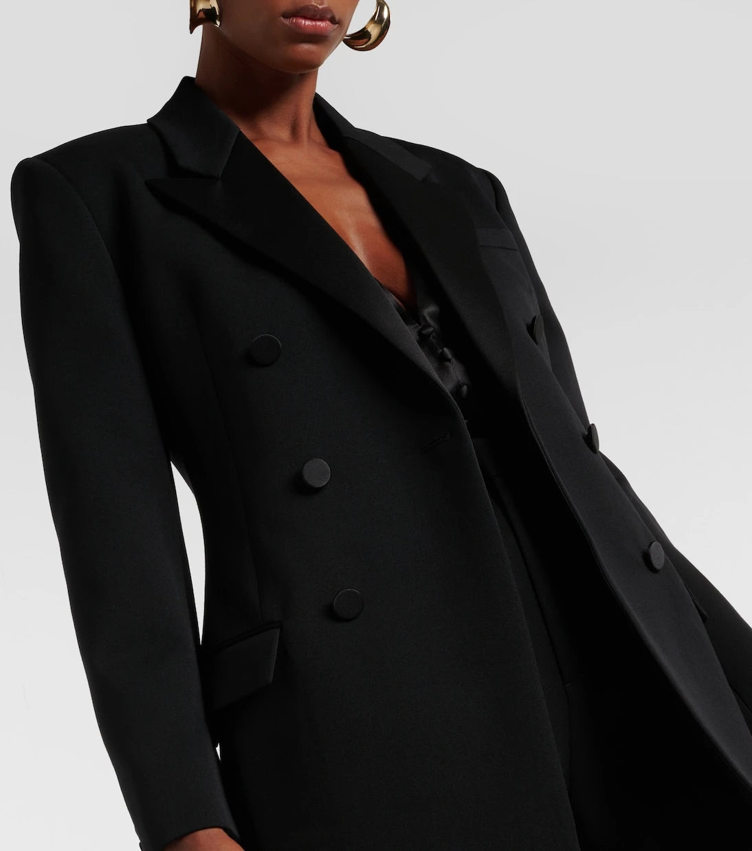 Saint Laurent - Wool grain de poudre tuxedo jacket